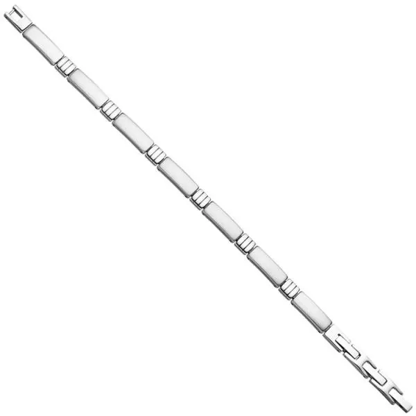 21 cm Armband aus Edelstahl teil mattiert