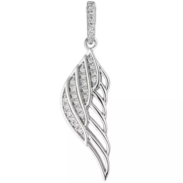 Anhänger Flügel aus 925 Silber mit Zirkonia