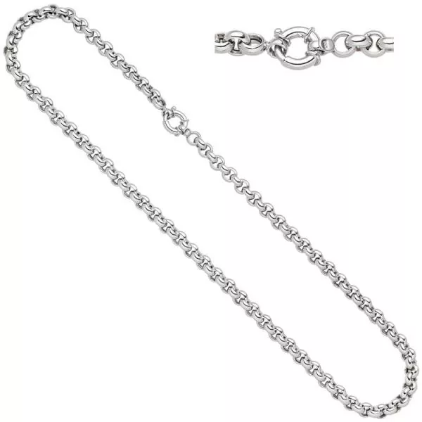 Erbskette 585 Weißgold 45 cm Kette Halskette Weißgoldkette Federring