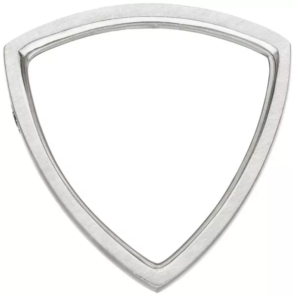 Damen Ring dreieckig Dreieck 950 Platin matt 1 Diamant Brillant