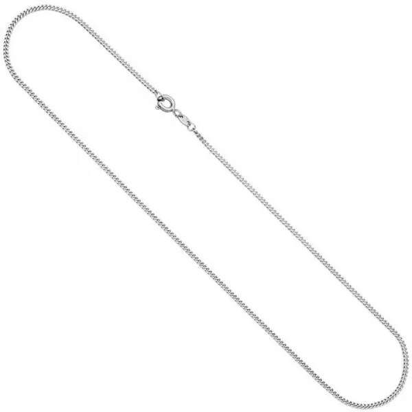 Panzerkette 333 Gold Weißgold 1,7 mm 38 cm Kette Halskette Weißgoldkette