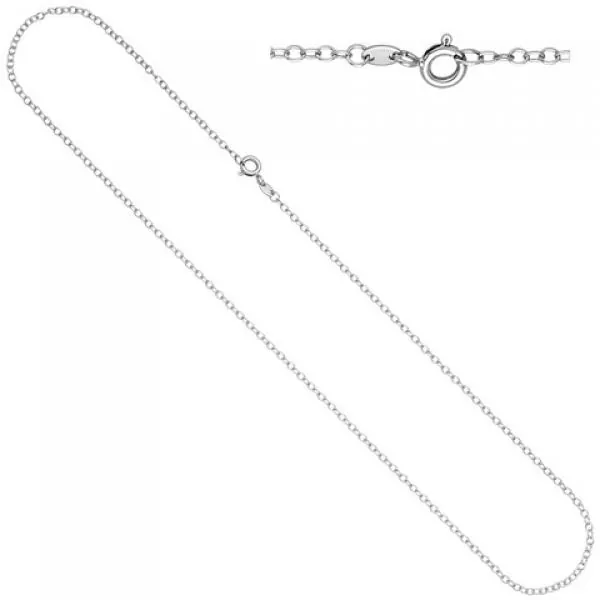60 cm lange Ankerkette aus 585 Weißgold