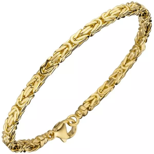 Königsarmband 333 Gold Gelbgold 19 cm Armband Goldarmband
