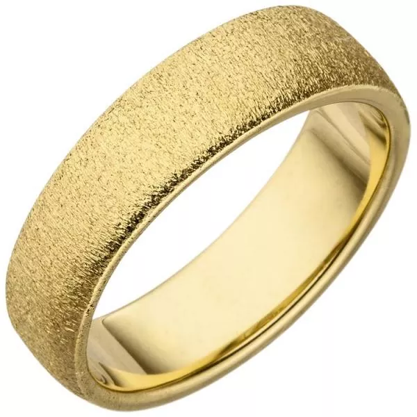 Damen Ring 925 Sterling Silber gold mit Struktur