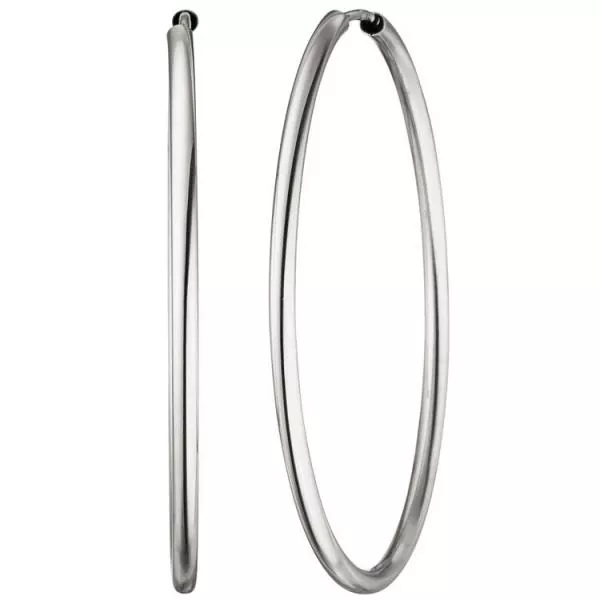 Creolen 585 Gold Weißgold 39,1 mmOhrringe Weißgoldohrringe