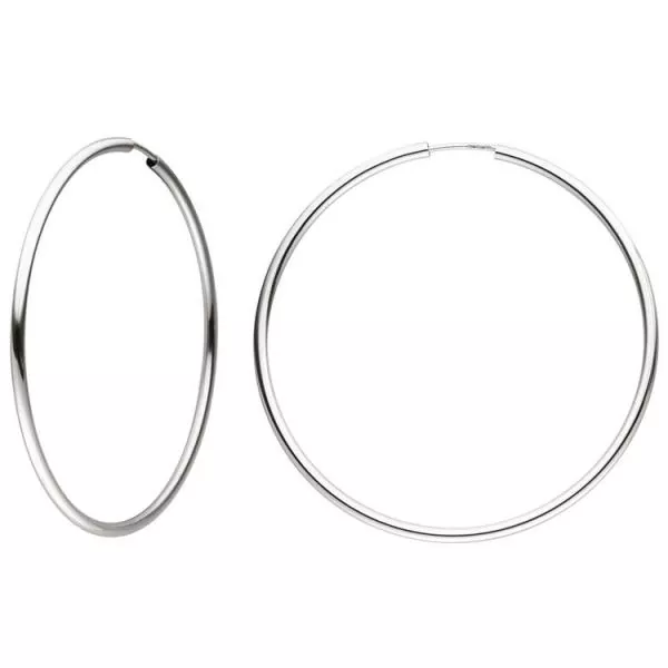 Creolen 585 Gold Weißgold Ohrringe Weißgoldcreolen Weißgoldohrringe