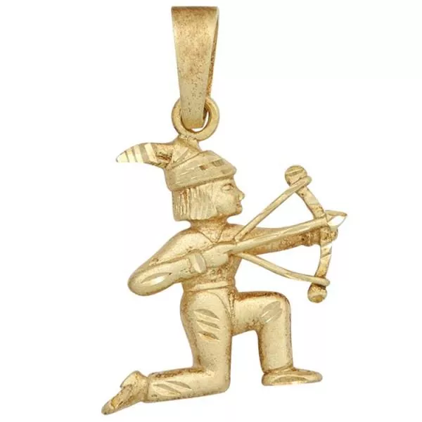 Anhänger Sternzeichen Schütze 925 Sterling Silber gold vergoldet matt