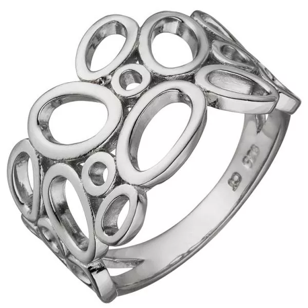 Damen Ring, breit 925 Sterling Silber