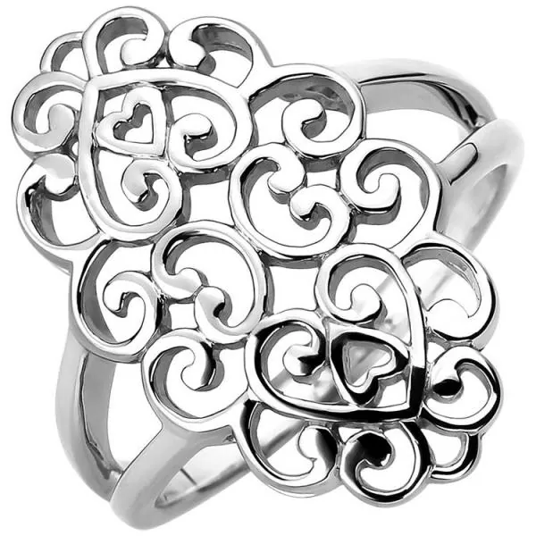 Damen Ring, 925 Sterling Silber, 25,2 mm breit