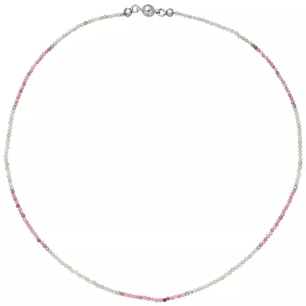Halskette Kette Labradorit Turmalin und Hämatin 45 cm