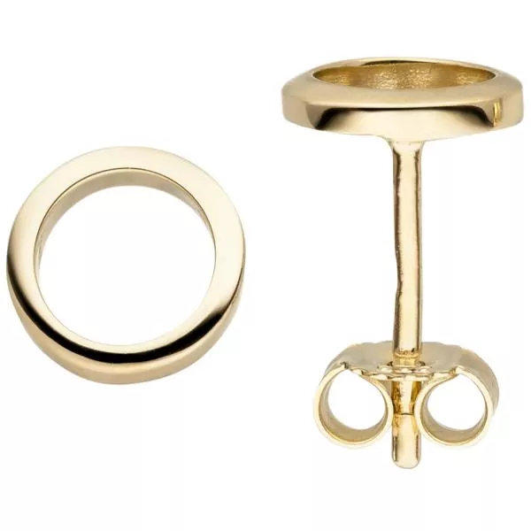 Ohrstecker Kreis 333 Gold Gelbgold 7,5 mm