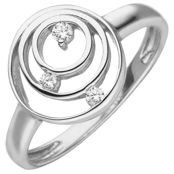 Damen Ring 925 Sterling Silber 3 Zirkonia
