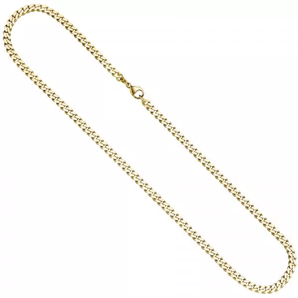 Panzerkette 333 Gold Gelbgold 4,6 mm 50 cm Kette Halskette
