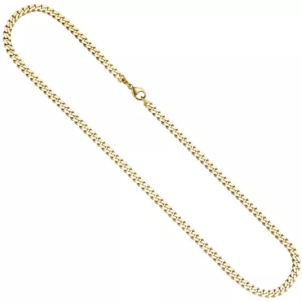 Panzerkette 333 Gold Gelbgold 4,6 mm 60 cm Kette Halskette