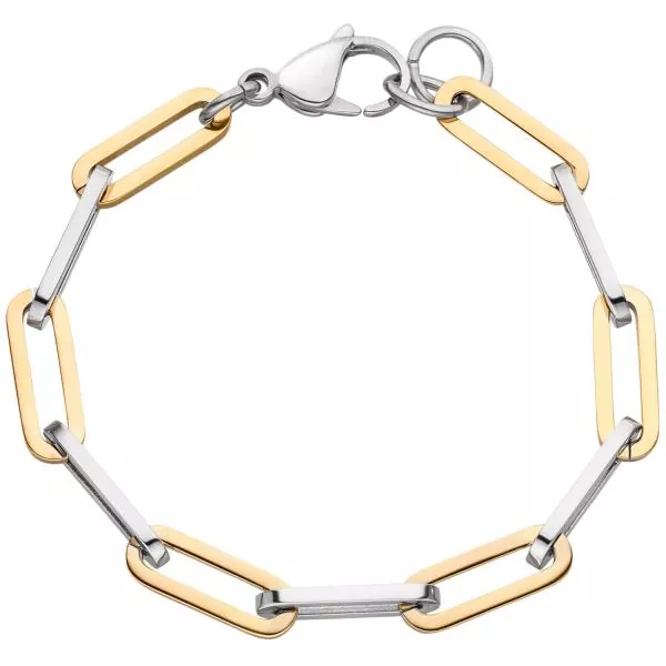 Armband Edelstahl bicolor beschichtet 21 cm