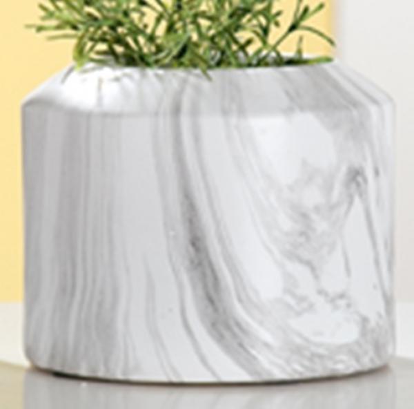 GILDE Vase Marble aus Keramik, 21 x 21 x 17 cm