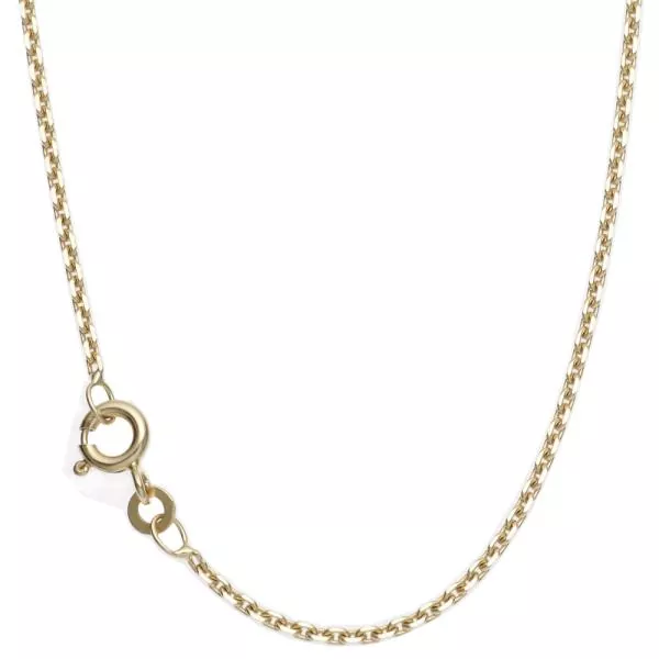 Ankerkette 585 Gelbgold diamantiert 1,6 mm 60 cm Halskette Federring