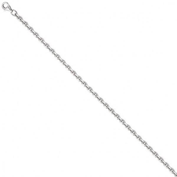 Ankerkette 925 Silber diamantiert 3,4 mm 50 cm Halskette Silberkette