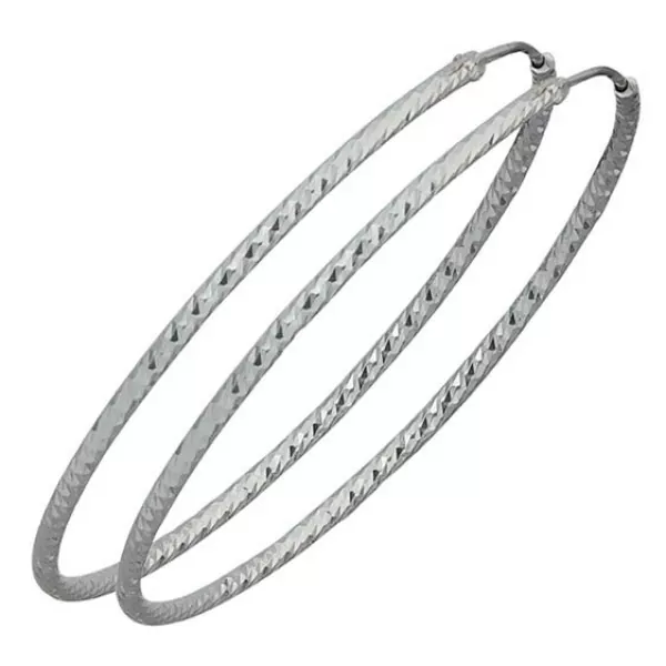 Creolen rund 925 Sterling Silber 50 mm Durchmesser Silbercreolen