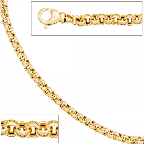 Erbsarmband 585 Gold Gelbgold 19 cm Armband Karabiner