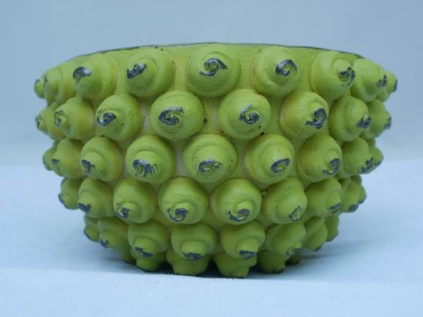 Kerzenhalter in Grün mit Noppen-Optik für Maxi-Teelichter, 10 cm