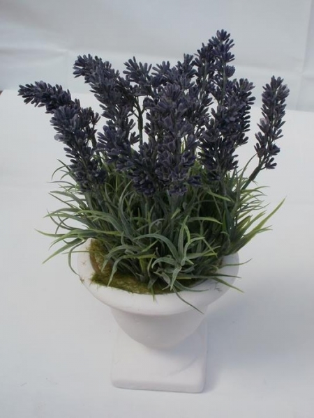 Lavendel im Topf, Kunstblume, 25,5 cm hoch