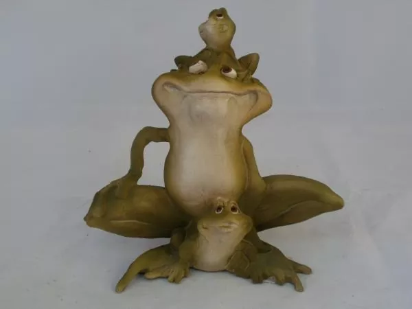 Frosch-Familie, ca. 14,5 cm hoch