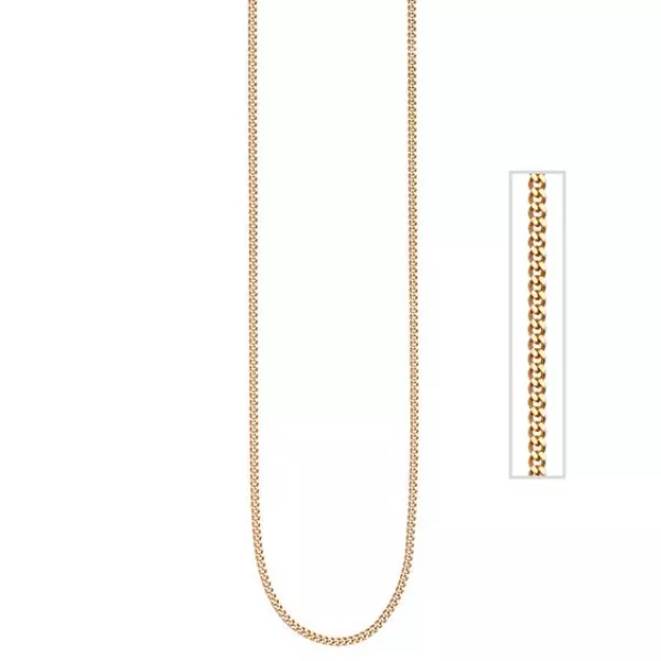 Panzerkette 925 Sterling Silber Rotgold vergoldet 1,3 mm 45 cm