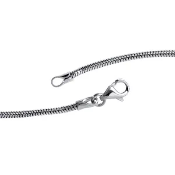 Schlangenkette 585 Weißgold 1,6 mm 45 cm Gold Kette Halskette