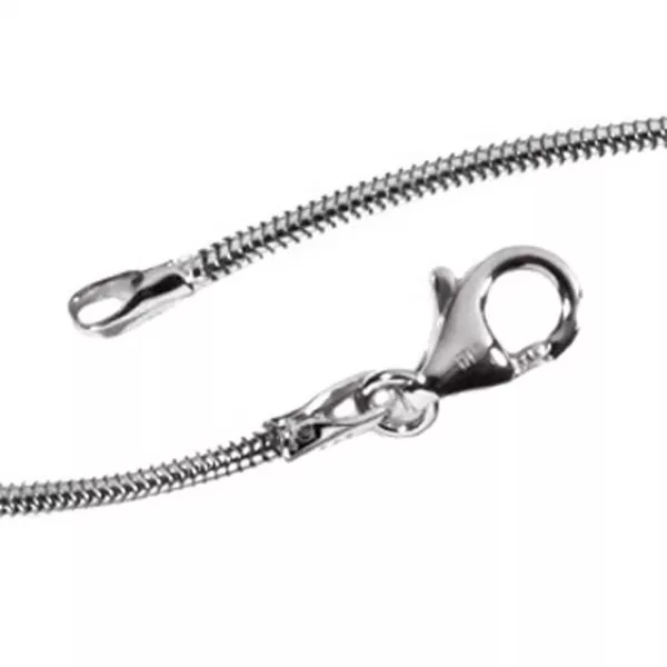 Schlangenkette 585 Weißgold 1,4 mm 38 cm Gold Kette Halskette