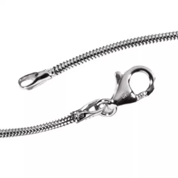 Schlangenkette 585 Weißgold 1,4 mm 42 cm Goldkette Halskette