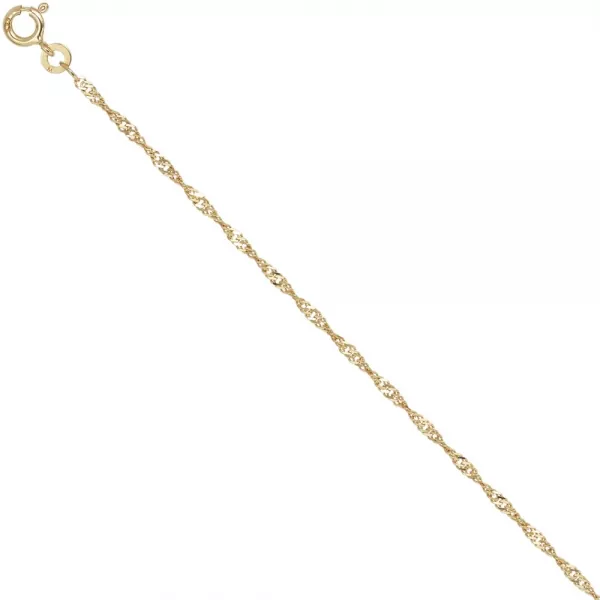Singapurkette 333 Gelbgold 1,8 mm 45 cm Gold Kette Goldkette Federring