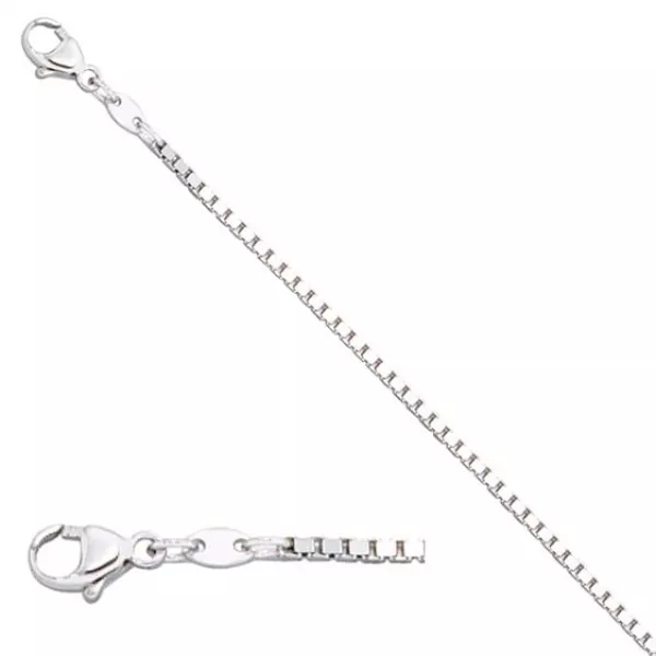 Venezianerkette 585 Weißgold 1,5 mm 45 cm Gold Kette Halskette