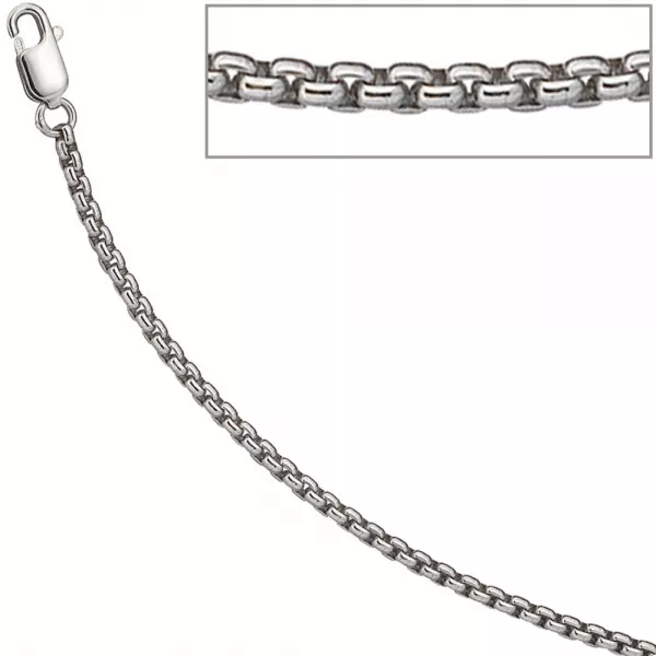 Venezianerkette aus 925 Sterling Silber 2,5 mm 45 cm Karabiner