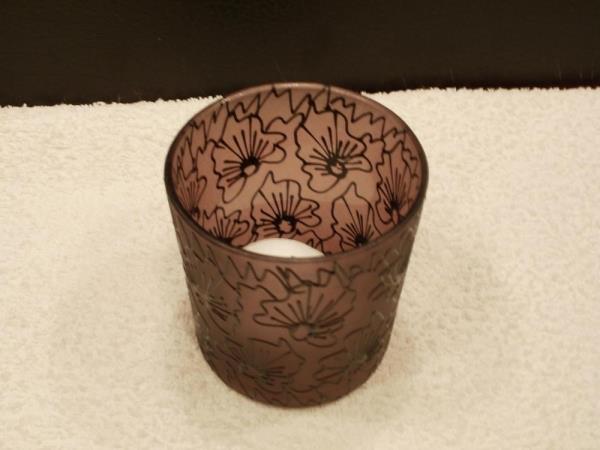 Votivglas in Blütenoptik 7 cm hoch