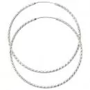 Creolen rund aus 925 Sterling Silber 50 mm Durchmesser Silbercreolen