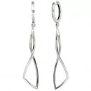 Creolen aus 585 Weißgold 54,6 mm hoch Ohrringe Goldcreolen Ohrhänger