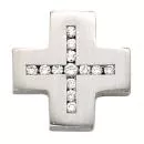 14,5 mm breiter Anhänger Kreuz aus 950 Platin mit 13 Diamanten