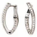 Creolen aus 585 Weißgold mit 42 Diamanten Brillanten