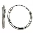 Creolen rund aus 585 Weißgold Ohrringe