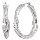 Creolen aus 925 Sterling Silber mit Zirkonia Silberohrringe