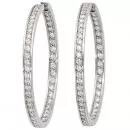 Creolen aus 925 Silber mit Zirkonia 38,5 mm Ohrringe