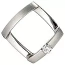 Anhänger aus 950 Platin, teilmattiert, mit 1 Diamant Brillant
