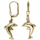 Boutons Delfin aus 333 Gold Gelbgold Ohrringe