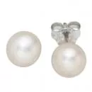 Ohrstecker aus 925 Silber mit Süßwasserperlen Perlen