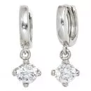 Creolen aus 925 Silber mit 2 Zirkonia