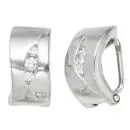 Ohrclips aus Silber mit 6 Zirkonia