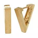 Creolen aus Silber vergoldet eismatt Ohrringe