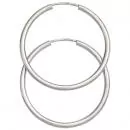 Creolen aus 585 Weißgold 1,7 mm breit