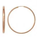 Creolen rund aus 925 Sterling Silber rotvergoldet Ohrringe